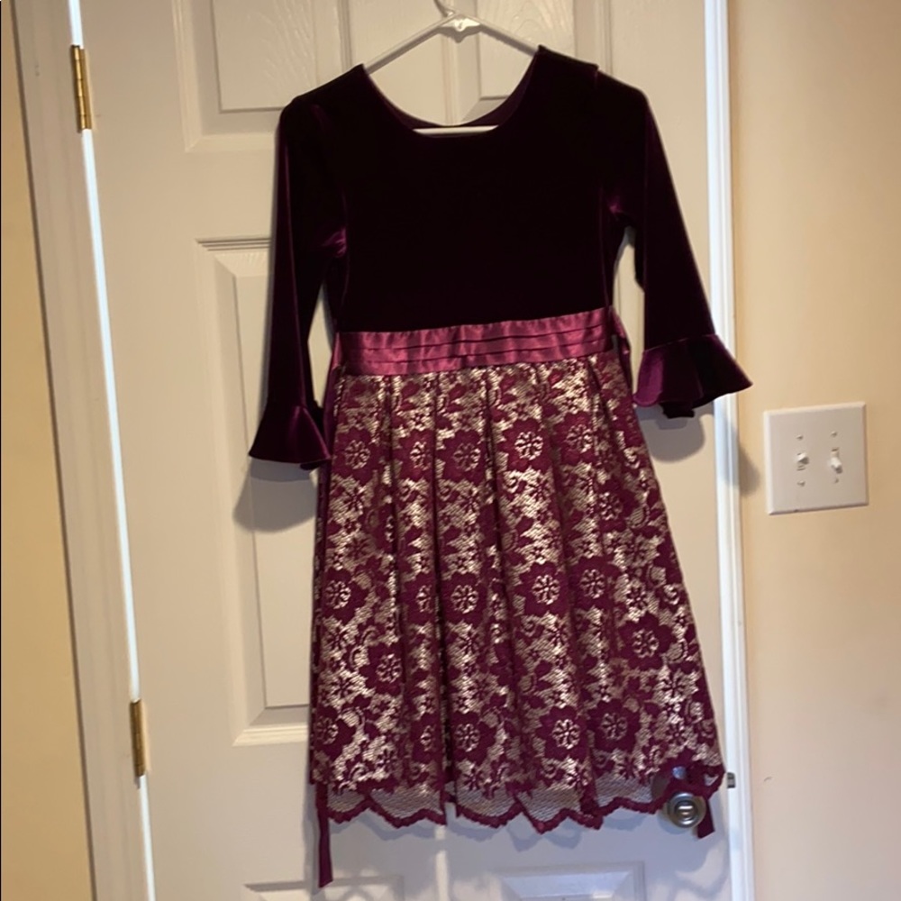 Girls Royal Purple winter dress size 12